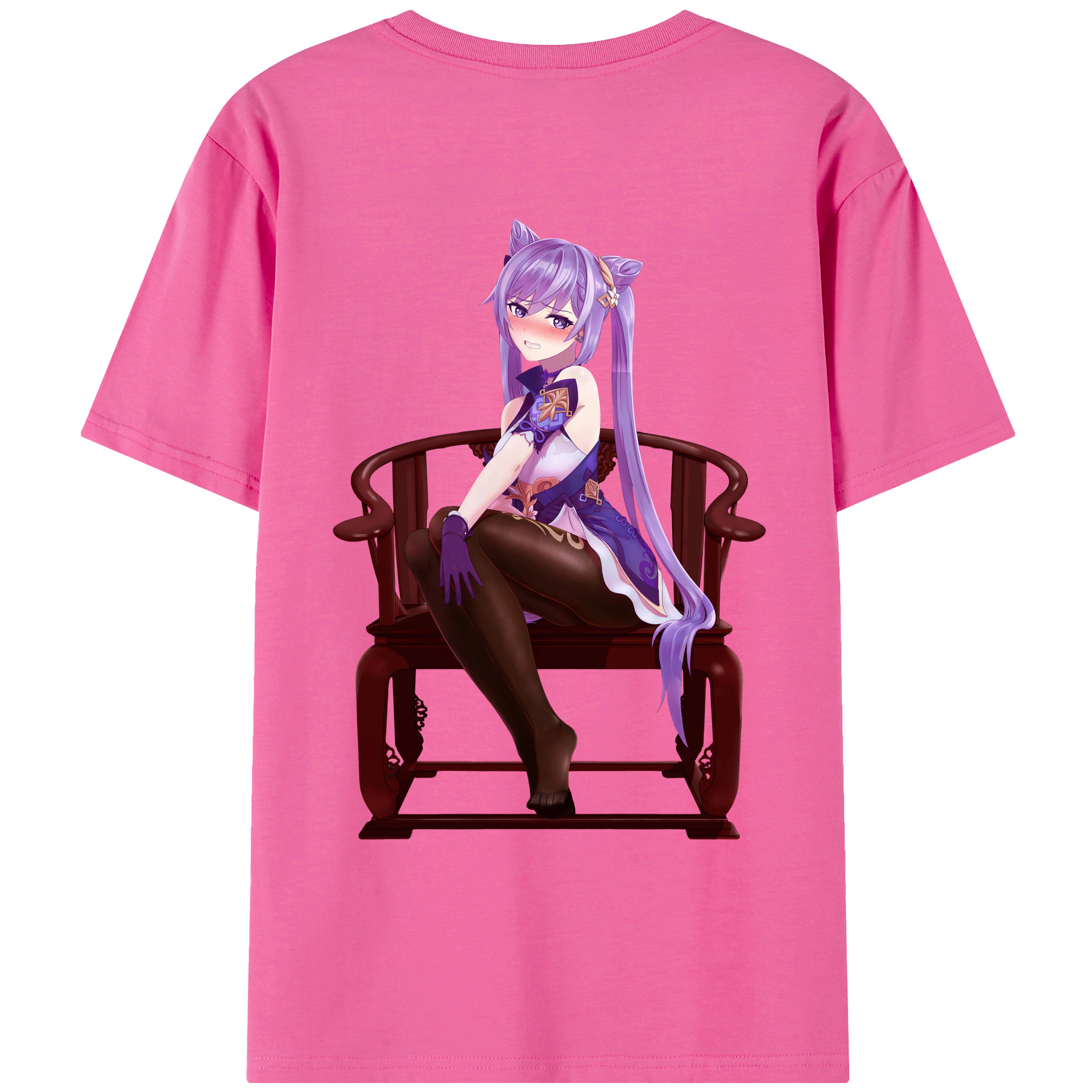 げんし神 刻晴 こくせい genshin Kokusei レディース半袖Tシャツ(バックプリント)